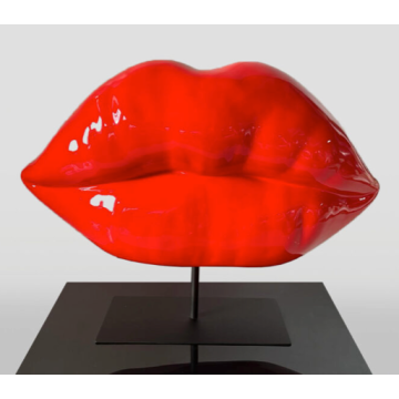 rote Lippen mit Ständer übergroß XXL